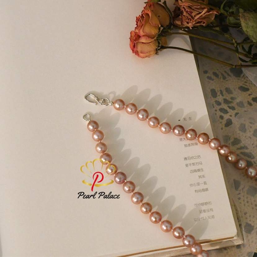 7-8mm Natural Freshwater Pearl Women Necklace 925 Sterling Silver Wedding Jewelry Gift — 2