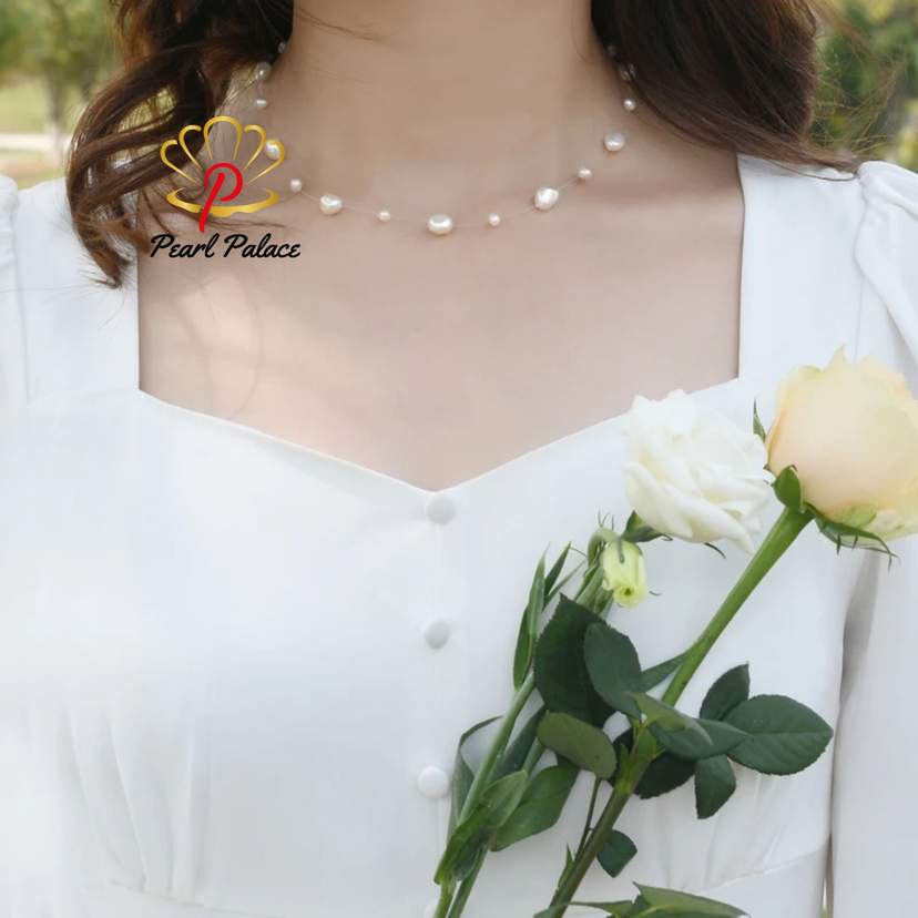 Natural Baroque Pearl Necklace 925 Sterling Silver Accessory Jewelry Gifts for Women — 2