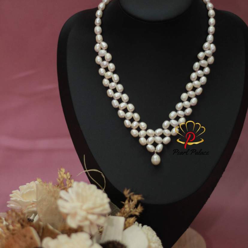 Natural Freshwater Pearl Necklace with Genuine 925 Sterling silver clasp Pearl Jewelry for women bride Wedding — 2