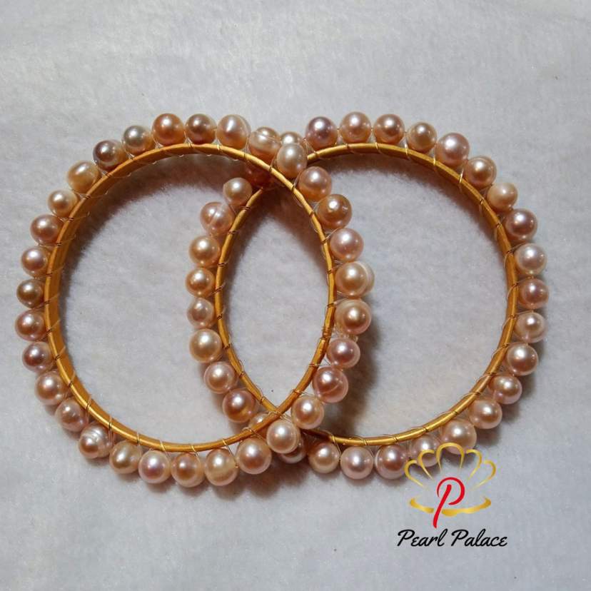 Fresh Water Pearl pink Color Fresh Water Pearl Churi — 2