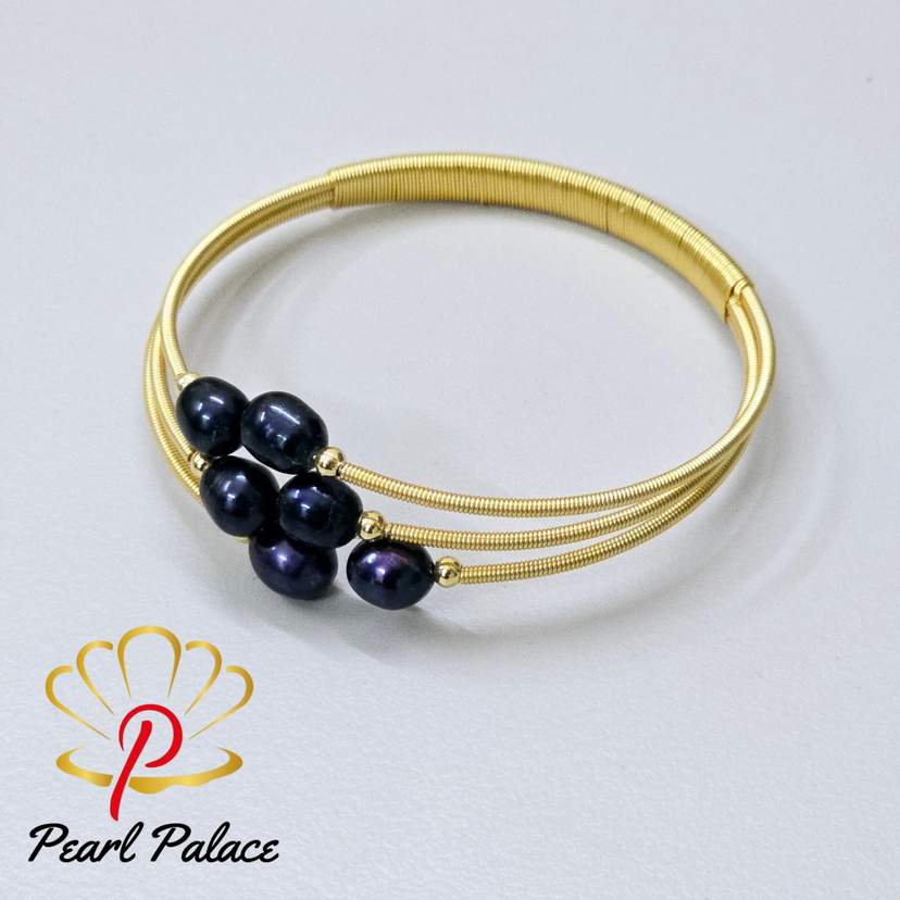 Exquisite Pearl Bracelet – 14k Gold Plated and Adjustable Design — 2