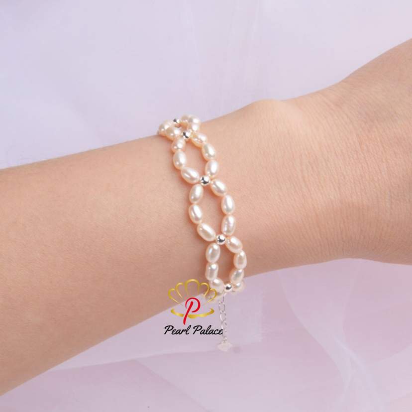 Natural Pearl 925 Sterling Silver bracelet For Women 3-4mm Freshwater Pearl Handmade Jewelry — 2