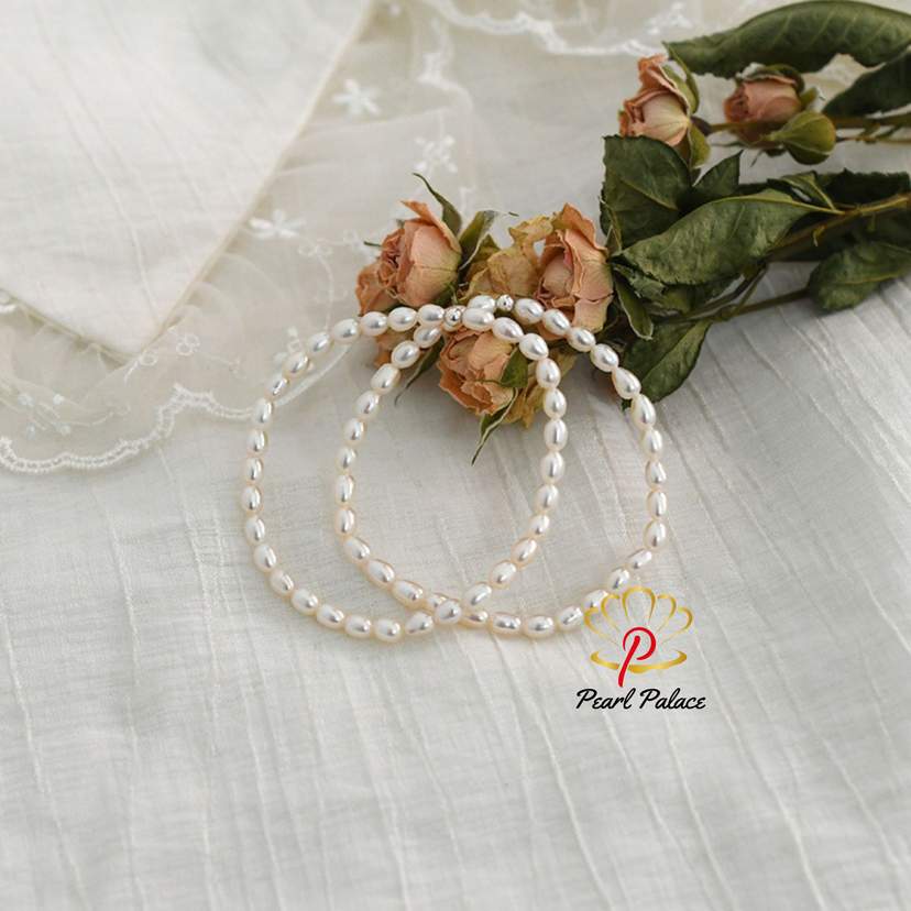 Real Natural Freshwater Pearl Elastic Bracelet 925 Silver Bead Jewelry 5pcs — 2