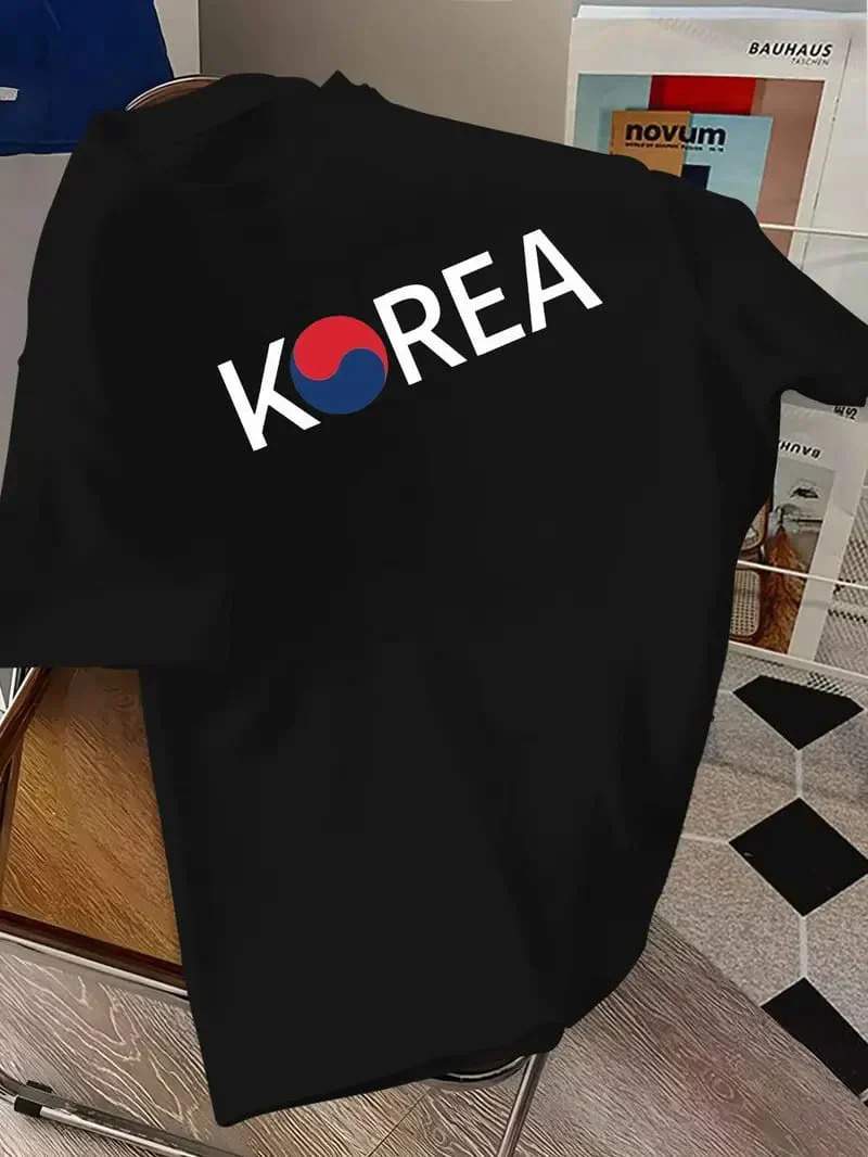 Drop Shoulder Print T-Shirt - Korea Design — 2