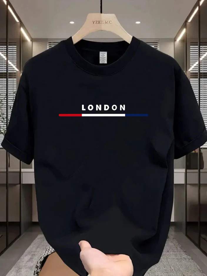 Drop Shoulder Print T-Shirt - London — 2