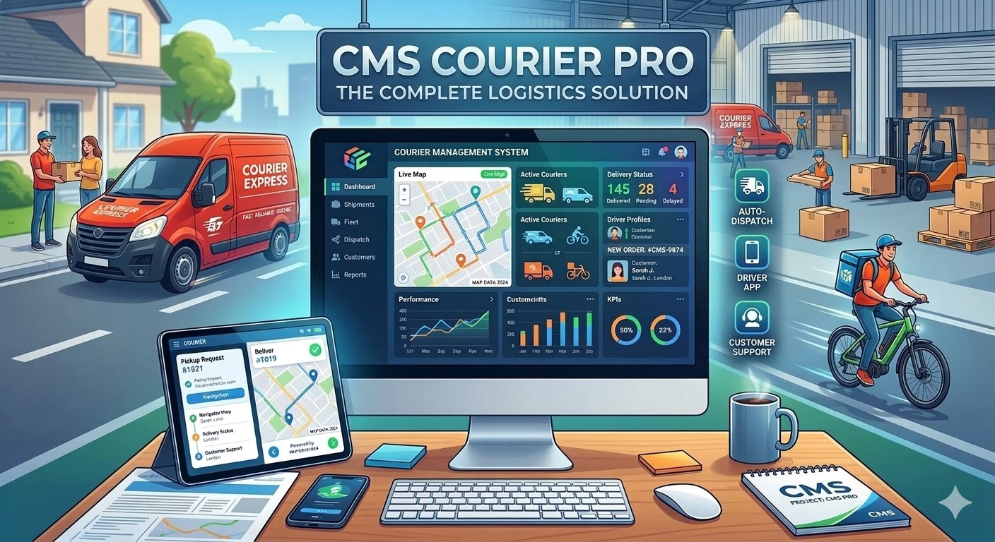 Courier & Delivery Management Website Script